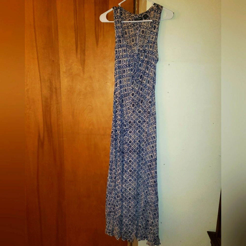 Tile Print Nostalgia Sleeveless Dress, Women's Size L